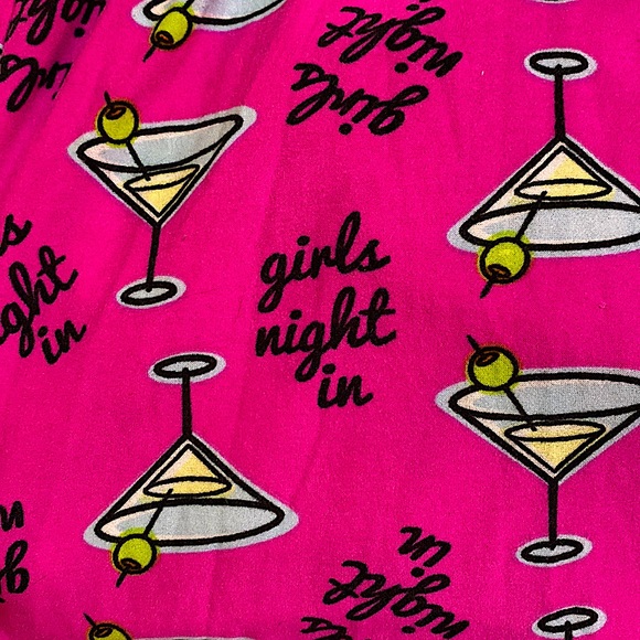 Charlotte Russe Sleep Junkie Pink Margarita Print Pajama Set - Picture 4 of 7